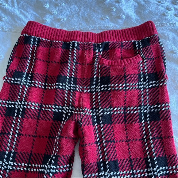 Foever 21 Red Black White Mens Pants Plaid Trousers Cozy Sweatpants Large - Picture 6 of 8